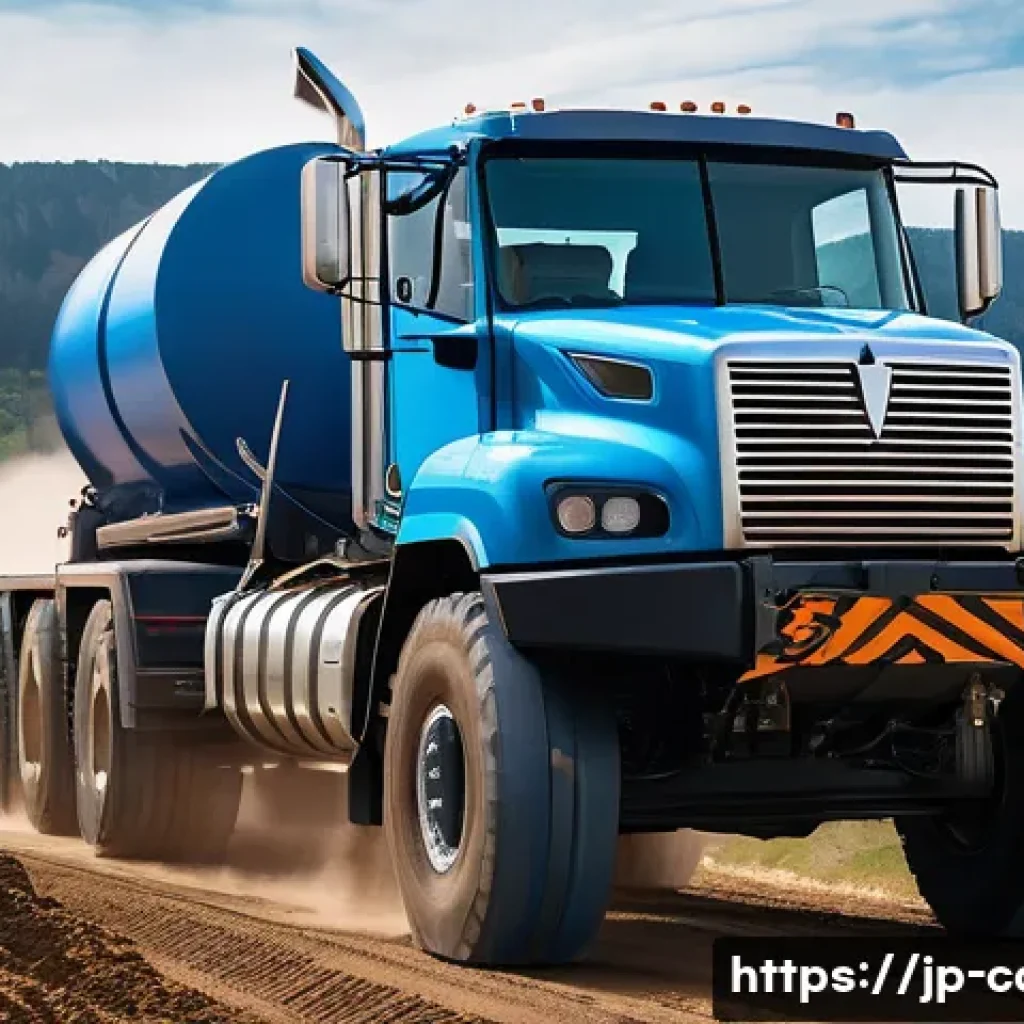 대형 트럭의 내구성 테스트 결과 - **Prompt 1: Extreme Durability Test**
    A dynamic, wide-angle shot capturing a modern Japanese hea...